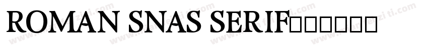 roman snas serif字体转换